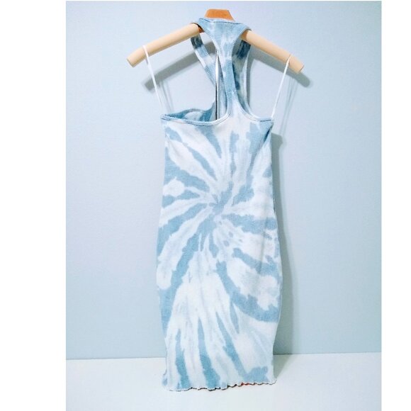 ZARA Ribbed Tie Dye Mini Dress Size Medium - Picture 4 of 12